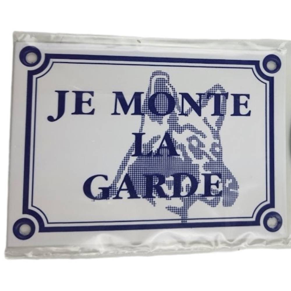 Zolux - Plaque (Je monte la garde) taille 14 x 10 cm, pour chien. - Image 1