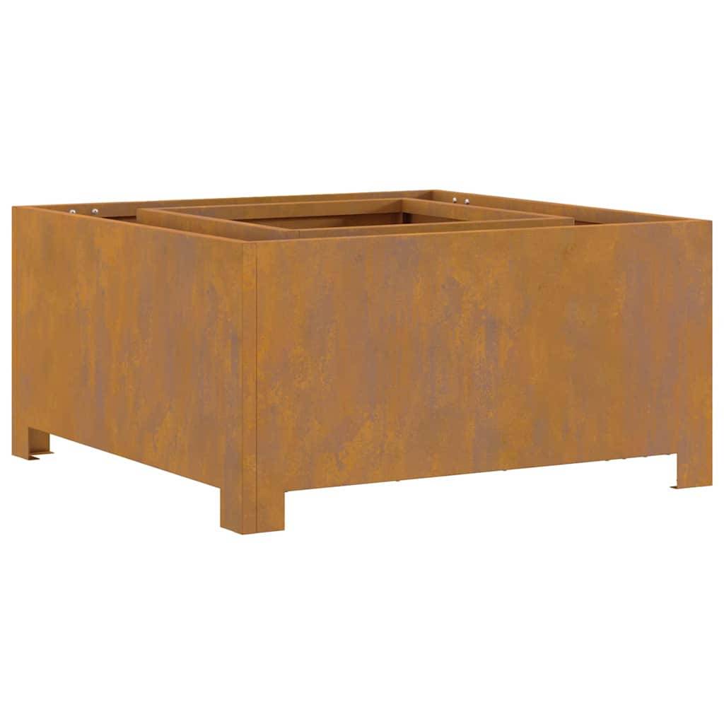ComfortXL - Brasero carré en acier style industriel pour terrasse et jardin Marron 60cm – ComfortXL Outdoor Living - Image 2