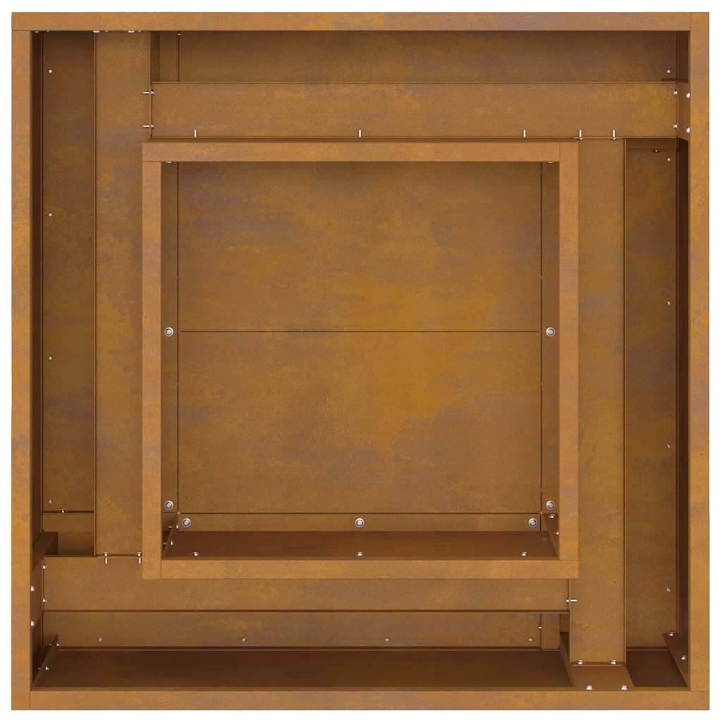 ComfortXL - Brasero carré en acier style industriel pour terrasse et jardin Marron 60cm – ComfortXL Outdoor Living - Image 7