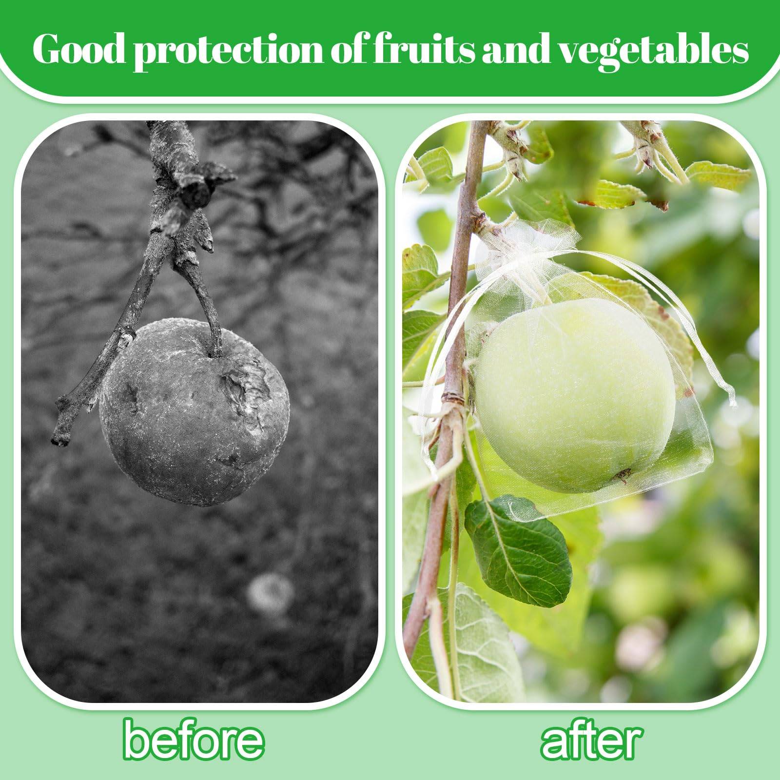 100 Pièces Sachet Organza avec Cordon de Serrage Sac de Protection de Raisins Réutilisable Jardin Protéger Sacs Protection pour Fruits-Lytech - Image 5