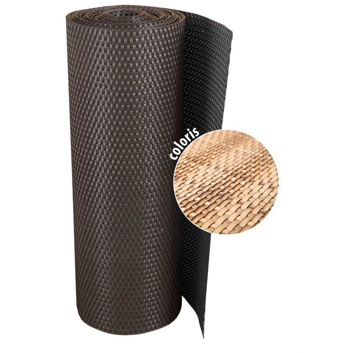 Rattan Art - Brise-vue en résine tressée pour balcon et clôture coloris marron et beige 1 x 3 m - Image 1