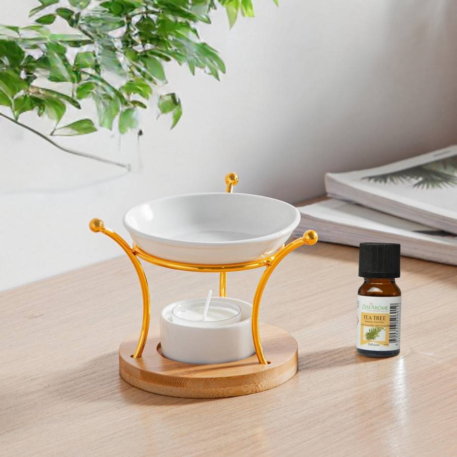 Brûle-Parfum Etna-50 ml - Série Simplicity - Brûleur Aromathérapie - Eléments amovibles - Matériaux naturels - Création Authentique - Image 9