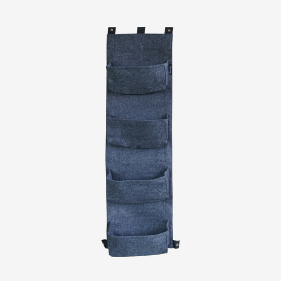 Cerland - Mur végétal 4 sacs gris anthracite en feutre géotextile - 30 x 10 x 100 cm - Image 1