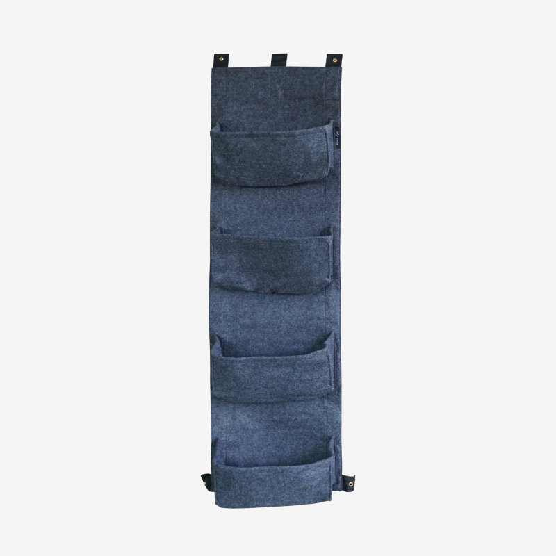 Cerland - Mur végétal 4 sacs gris anthracite en feutre géotextile - 30 x 10 x 100 cm - Image 1