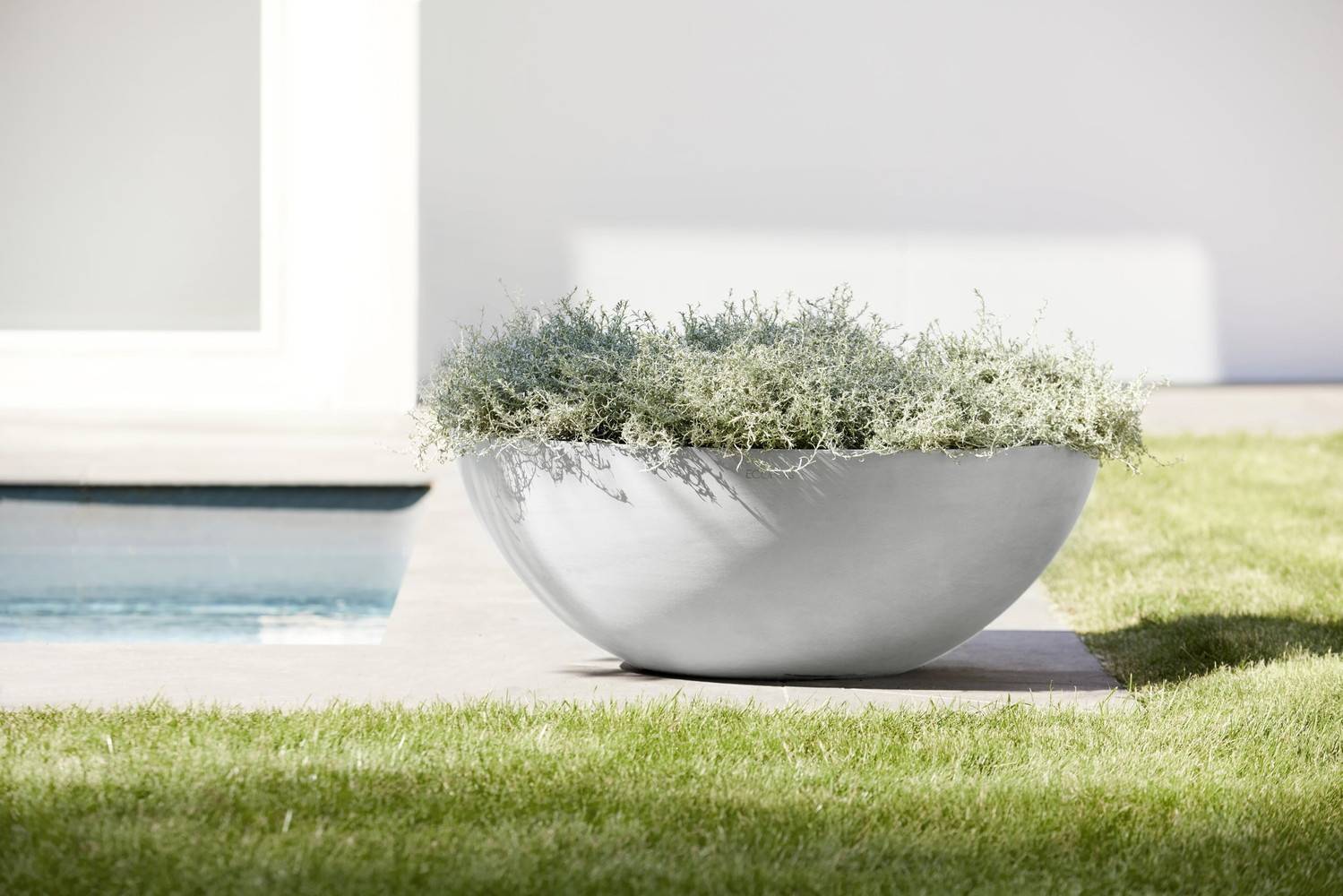 Ecopots - Pot Rond Vienna 70 Blanc Gris - Ø 70 x H. 25,2 cm - 61,7 L ECOPOTS - Image 4