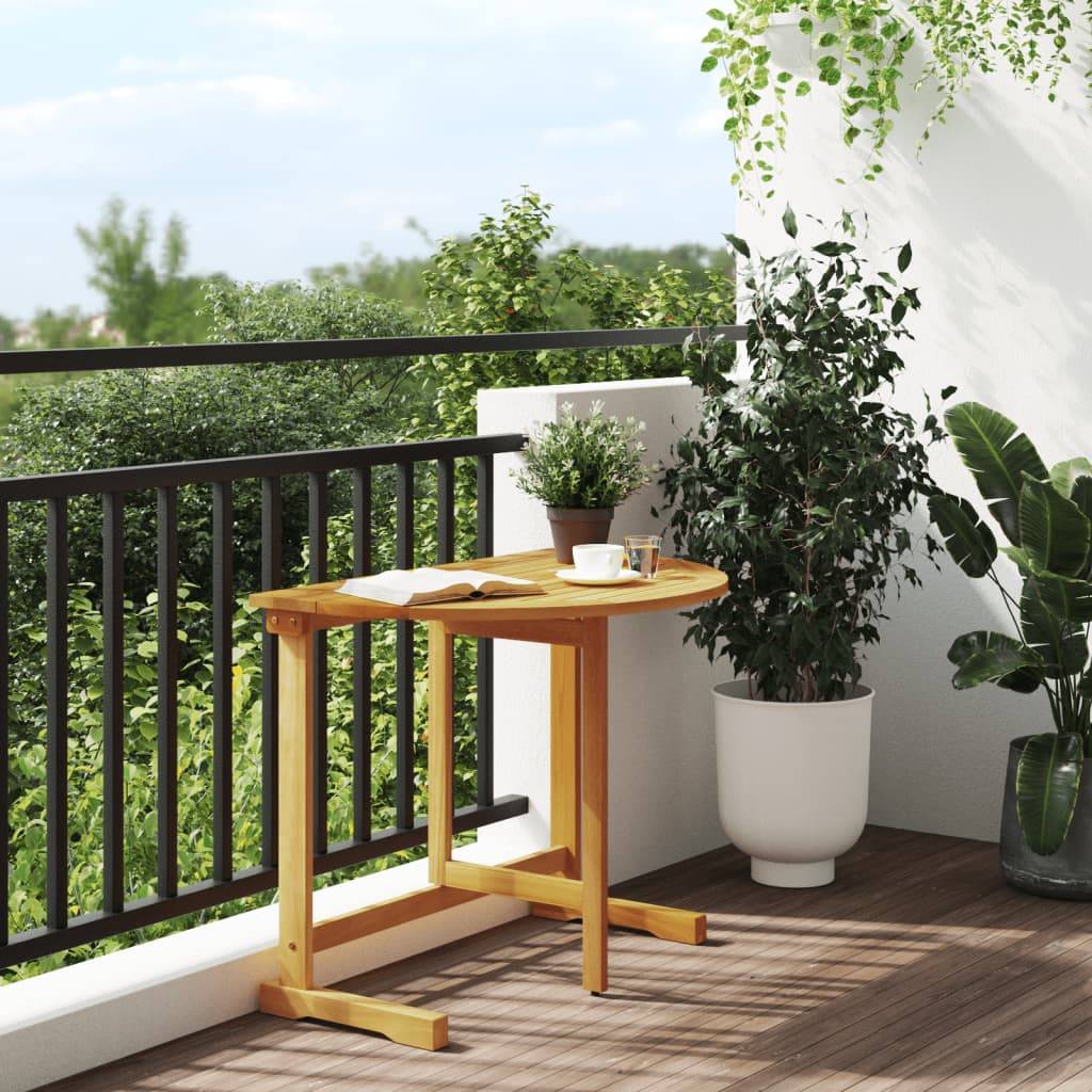 Table de Balcon Pliante Murale 90x60cm en Bois d'Acacia Massif, Solution Gain de Place Intelligente – ComfortXL Outdoor Living - Image 3