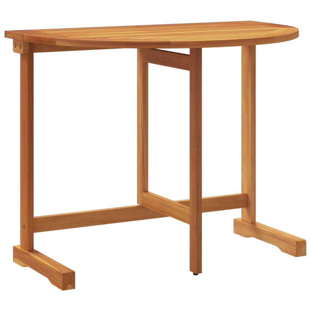 Table de Balcon Pliante Murale 90x60cm en Bois d'Acacia Massif, Solution Gain de Place Intelligente – ComfortXL Outdoor Living - Image 2