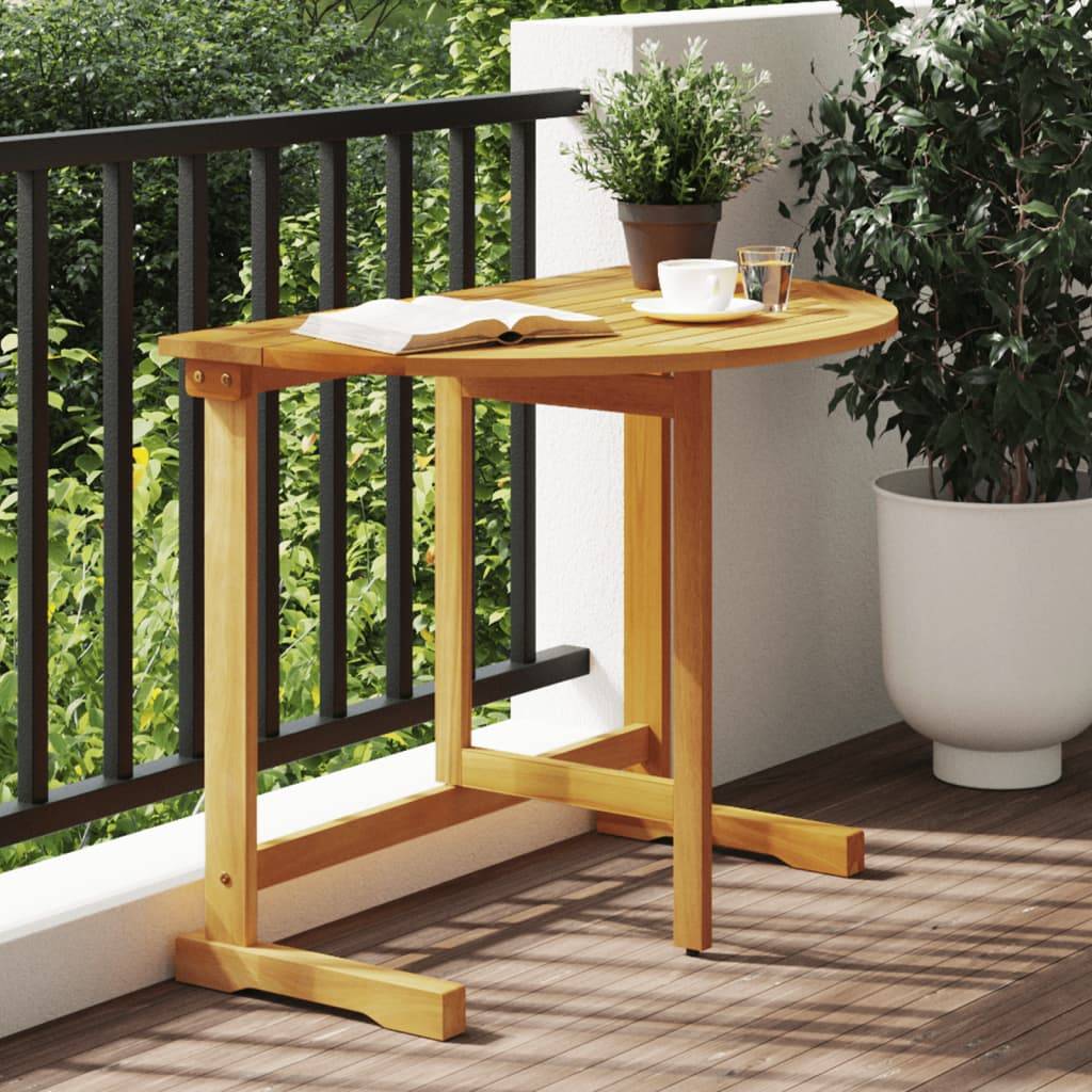 Table de Balcon Pliante Murale 90x60cm en Bois d'Acacia Massif, Solution Gain de Place Intelligente – ComfortXL Outdoor Living - Image 1