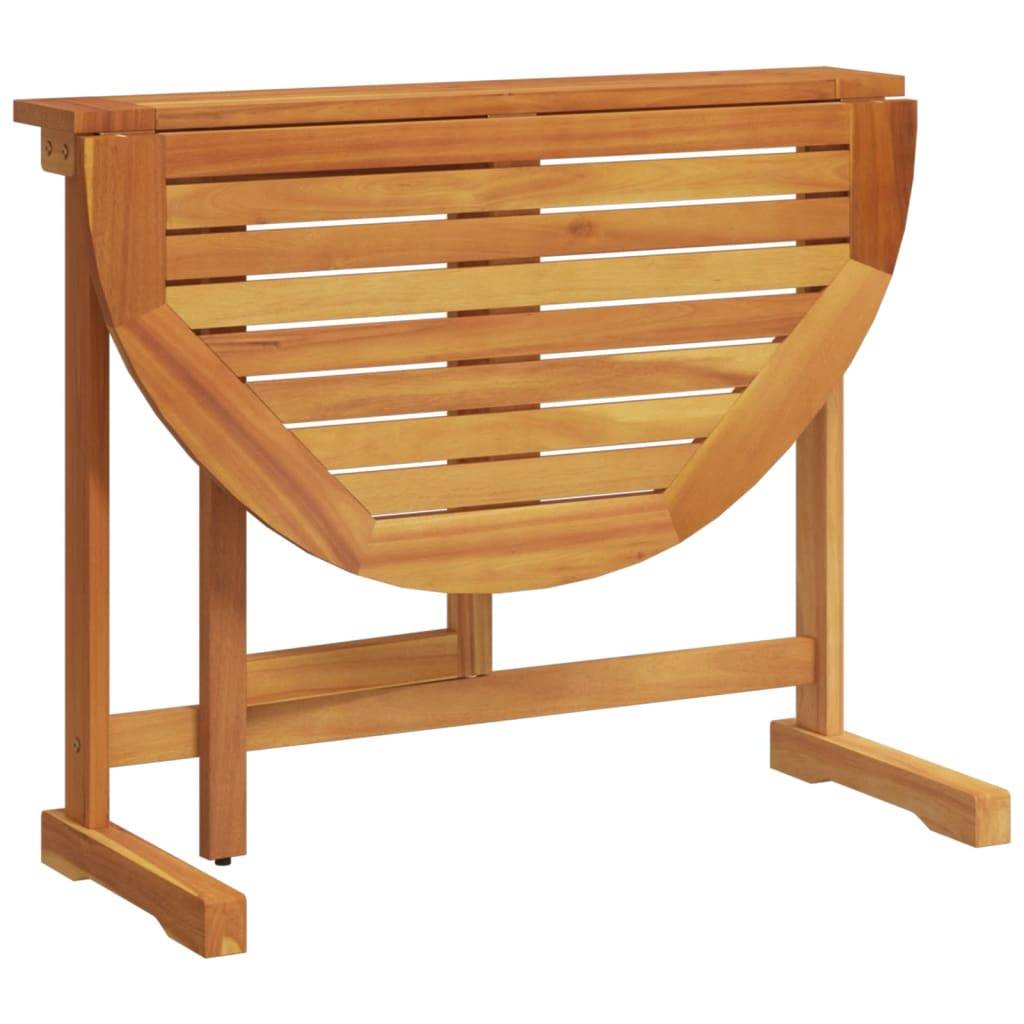 Table de Balcon Pliante Murale 90x60cm en Bois d'Acacia Massif, Solution Gain de Place Intelligente – ComfortXL Outdoor Living - Image 7