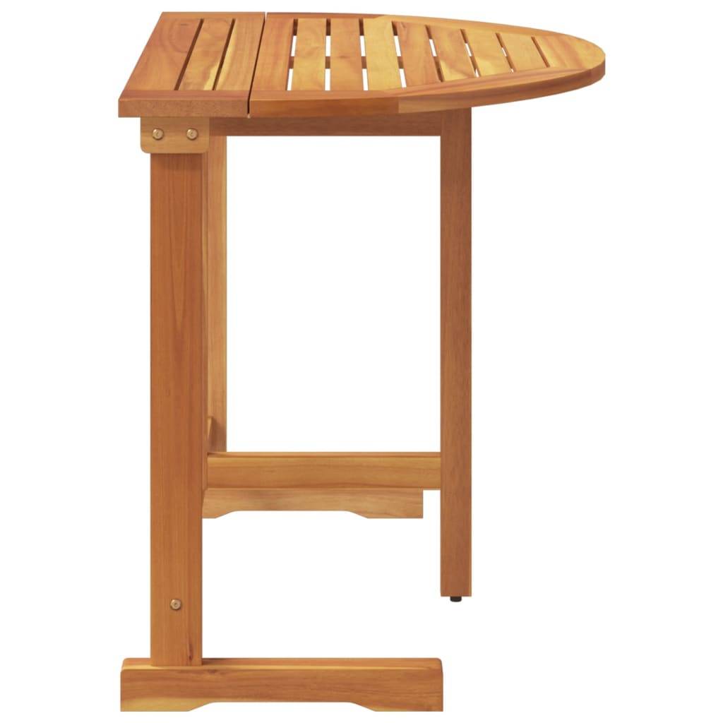 Table de Balcon Pliante Murale 90x60cm en Bois d'Acacia Massif, Solution Gain de Place Intelligente – ComfortXL Outdoor Living - Image 5
