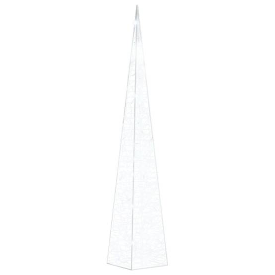 Cône Lumineux Décoratif Acrylique 45 LED 8 Modes Fêtes 90cm Blanc Froid – ComfortXL Outdoor Living - Image 2