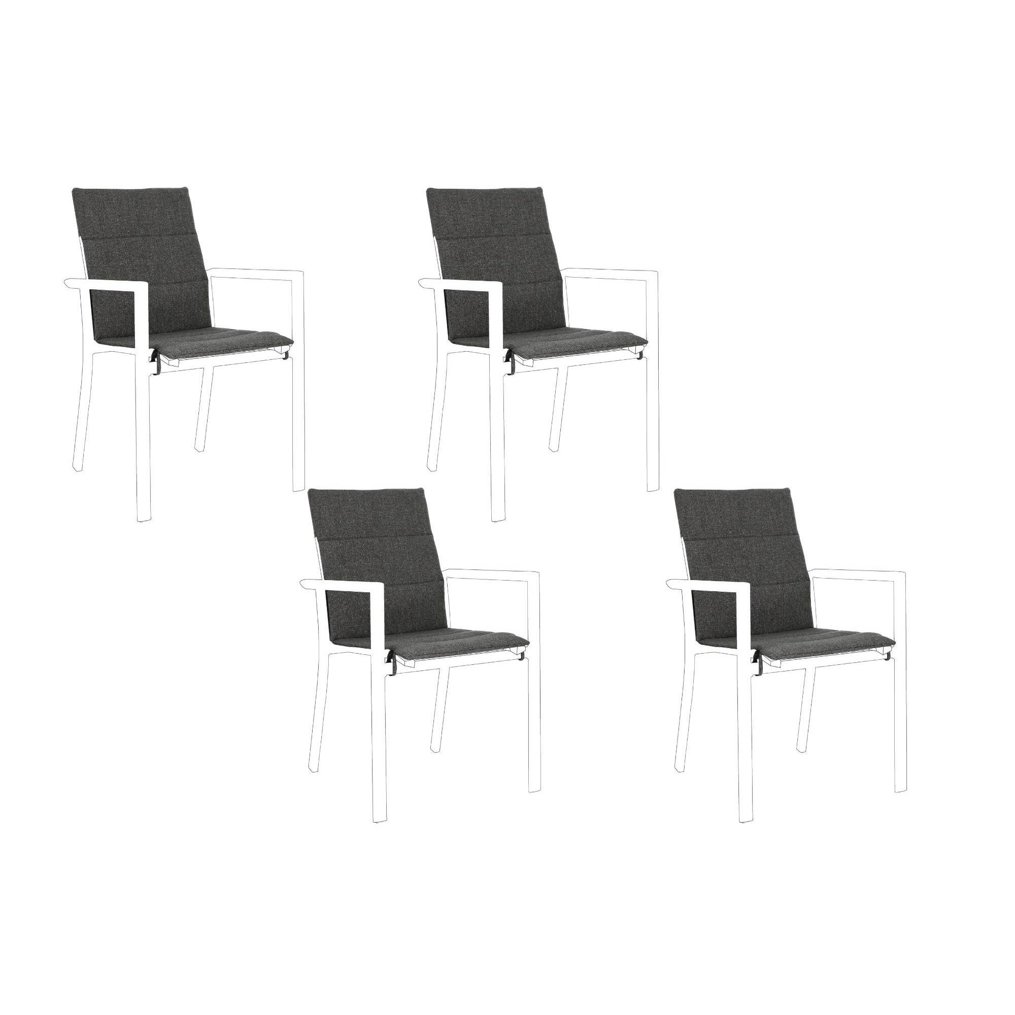 Autre - Coussins pour chaise de jardin en toile (lot de 4) - CASSIS - Image 1