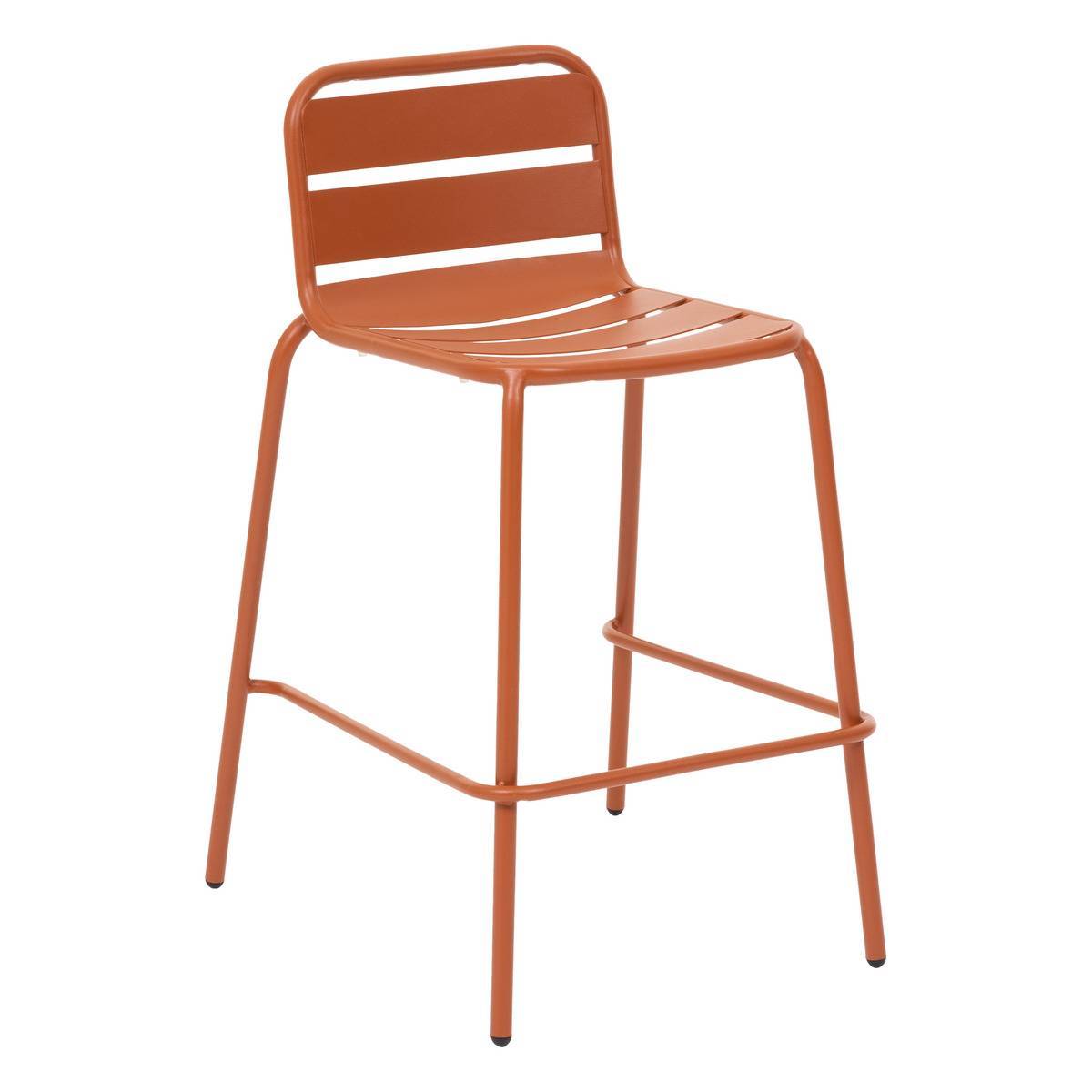 Hesperide - Chaise de bar haute empilable "Phuket" ambre en acier traité époxy Hespéride - Image 1