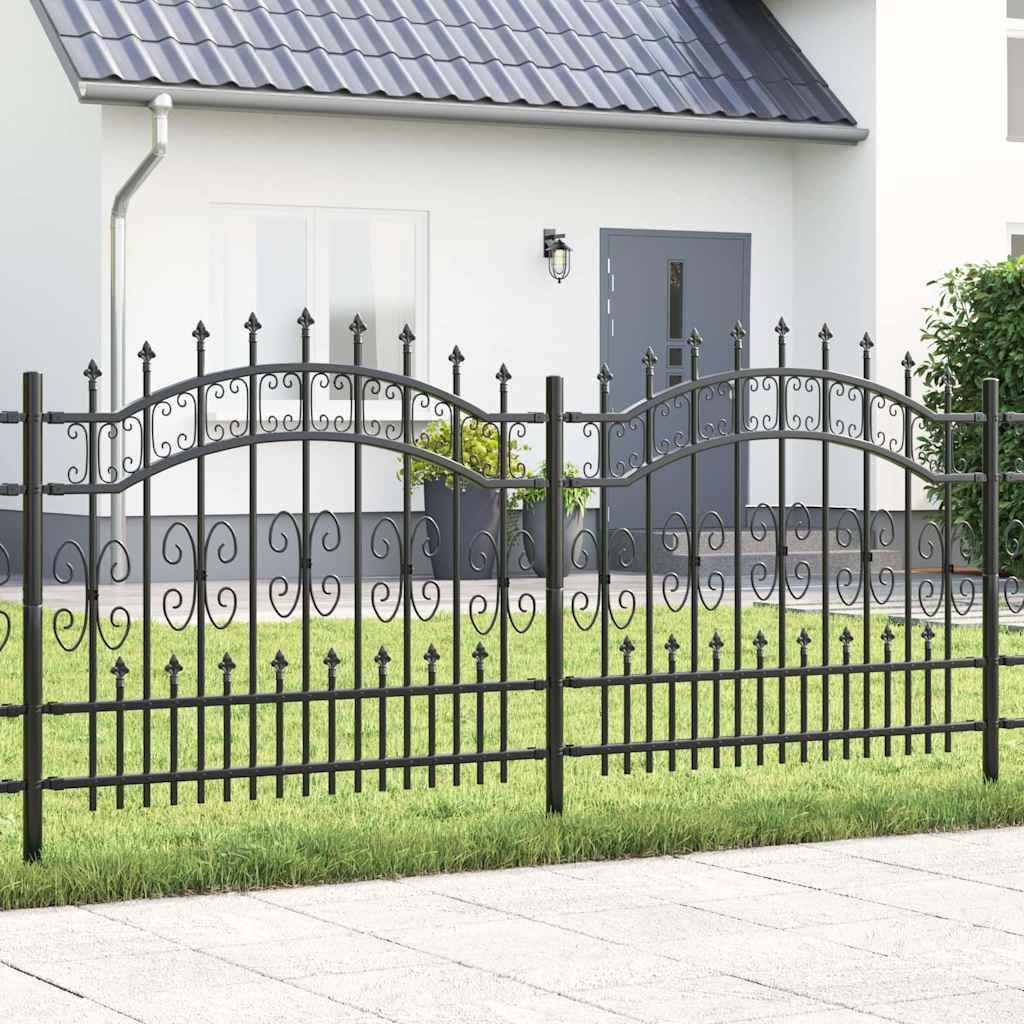 Clôture de jardin - Panneau de clôture - Palissade Gris 140 cm Acier peint par poudre g559 - Image 2