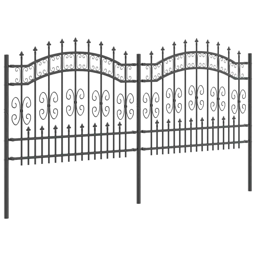 Clôture de jardin - Panneau de clôture - Palissade Gris 140 cm Acier peint par poudre g559 - Image 3
