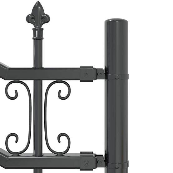 Clôture de jardin - Panneau de clôture - Palissade Gris 140 cm Acier peint par poudre g559 - Image 4