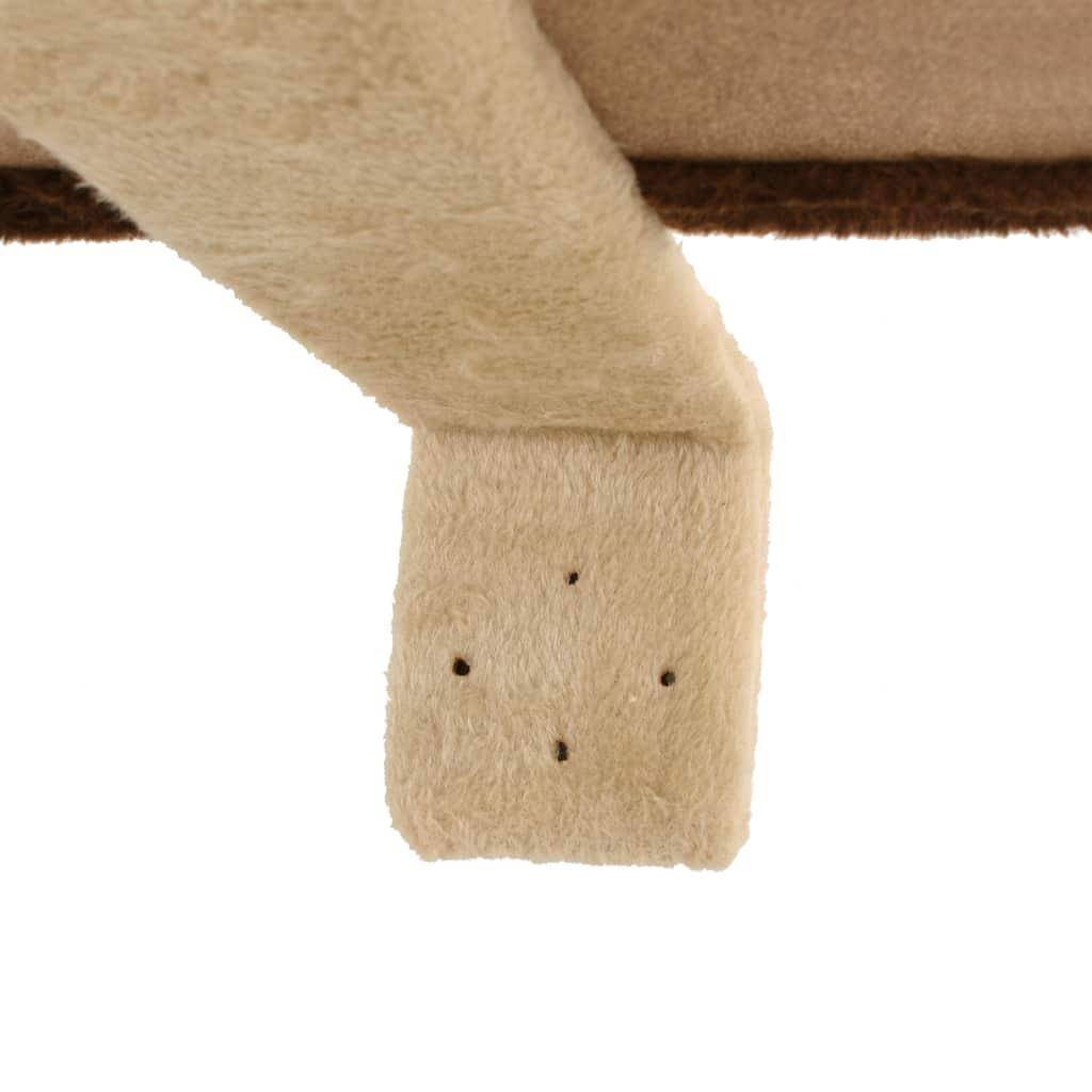 Helloshop26 - Arbre à chat griffoir grattoir niche jouet animaux peluché en sisal montage mural 194 cm beige et marron - Image 8
