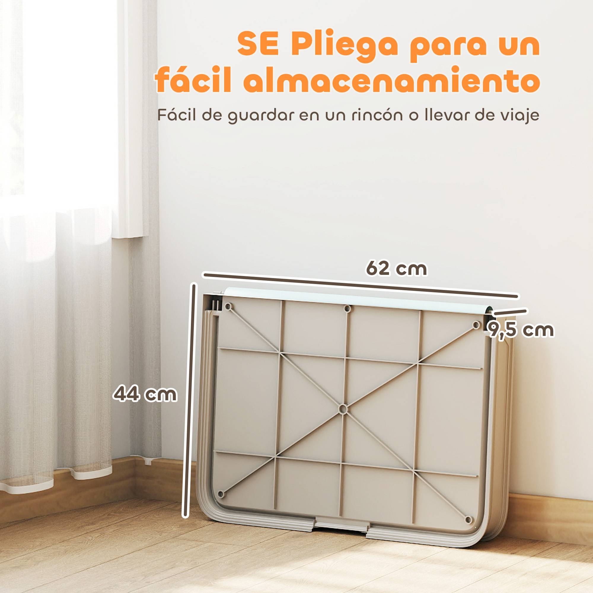 ComfortXL - Toilette pliable pour chien PP 86x62 cm grise avec tapis absorbants intérieur - ComfortXL Outdoor Living - Image 8