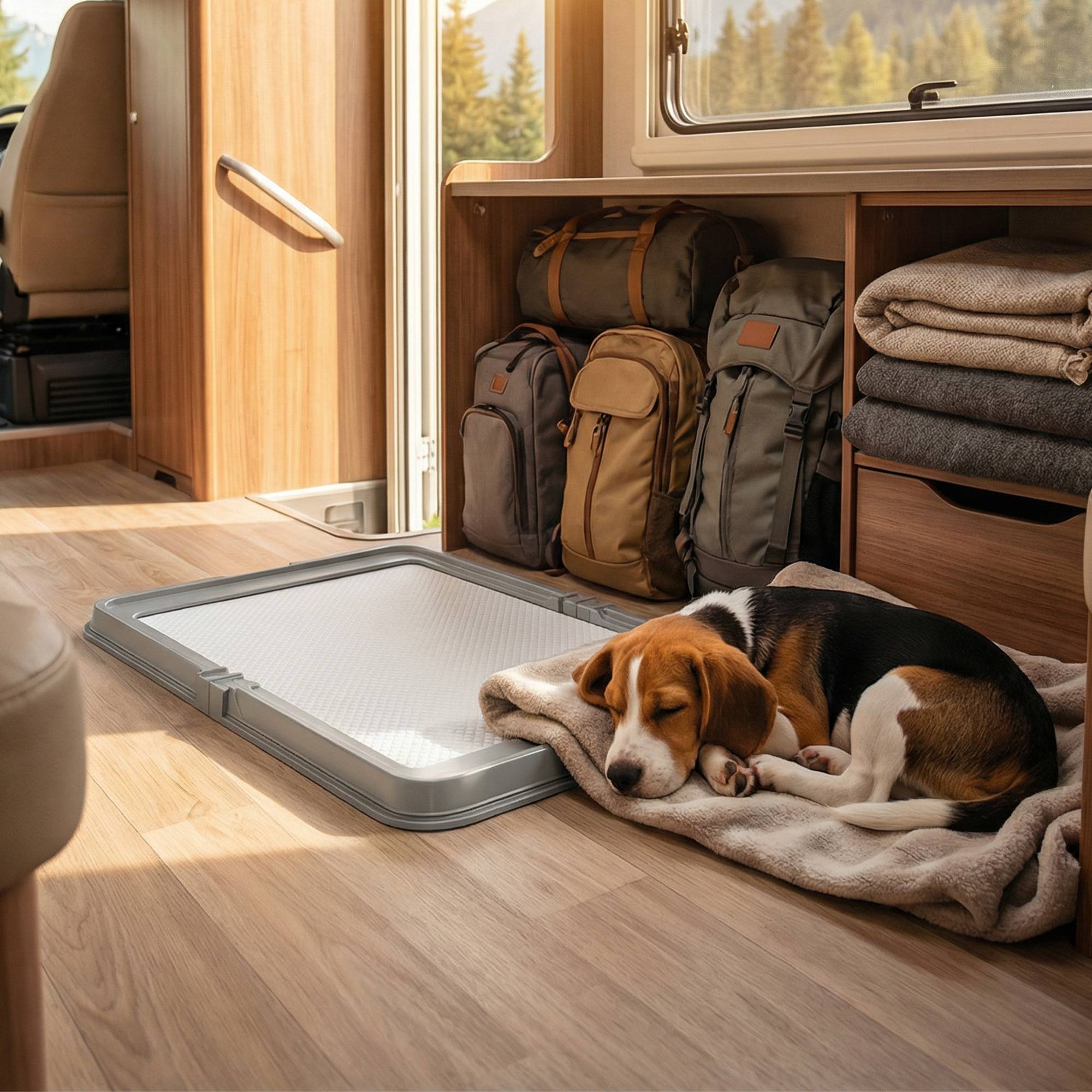 ComfortXL - Toilette pliable pour chien PP 86x62 cm grise avec tapis absorbants intérieur - ComfortXL Outdoor Living - Image 10