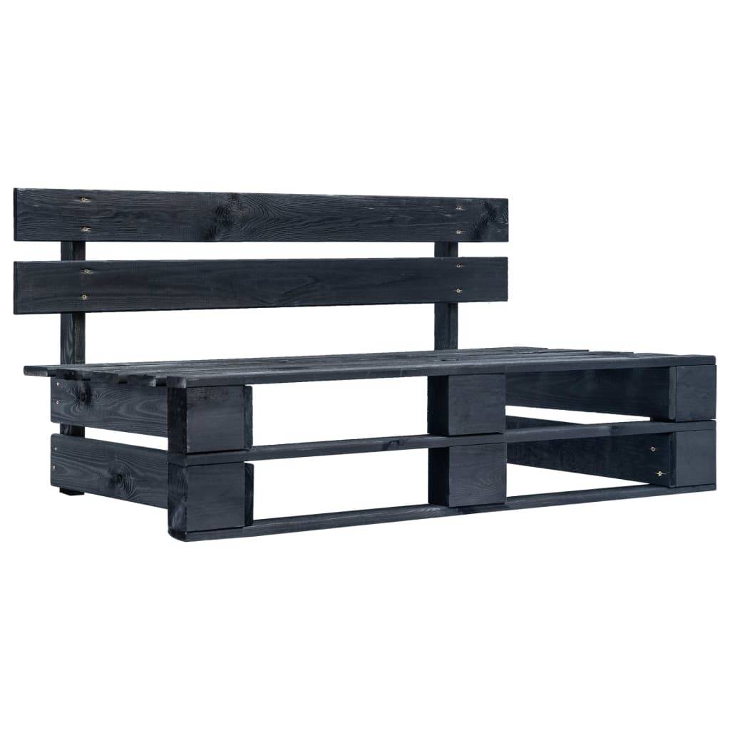 ComfortXL - Banc Design Palette Bois Pin Imprégné pour Salon de Jardin Noir 110 cm – ComfortXL Outdoor Living - Image 1