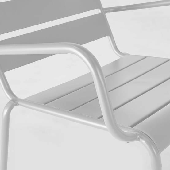 Oviala - Fauteuil de jardin bas relax acier blanc Palavas - Oviala - Image 6