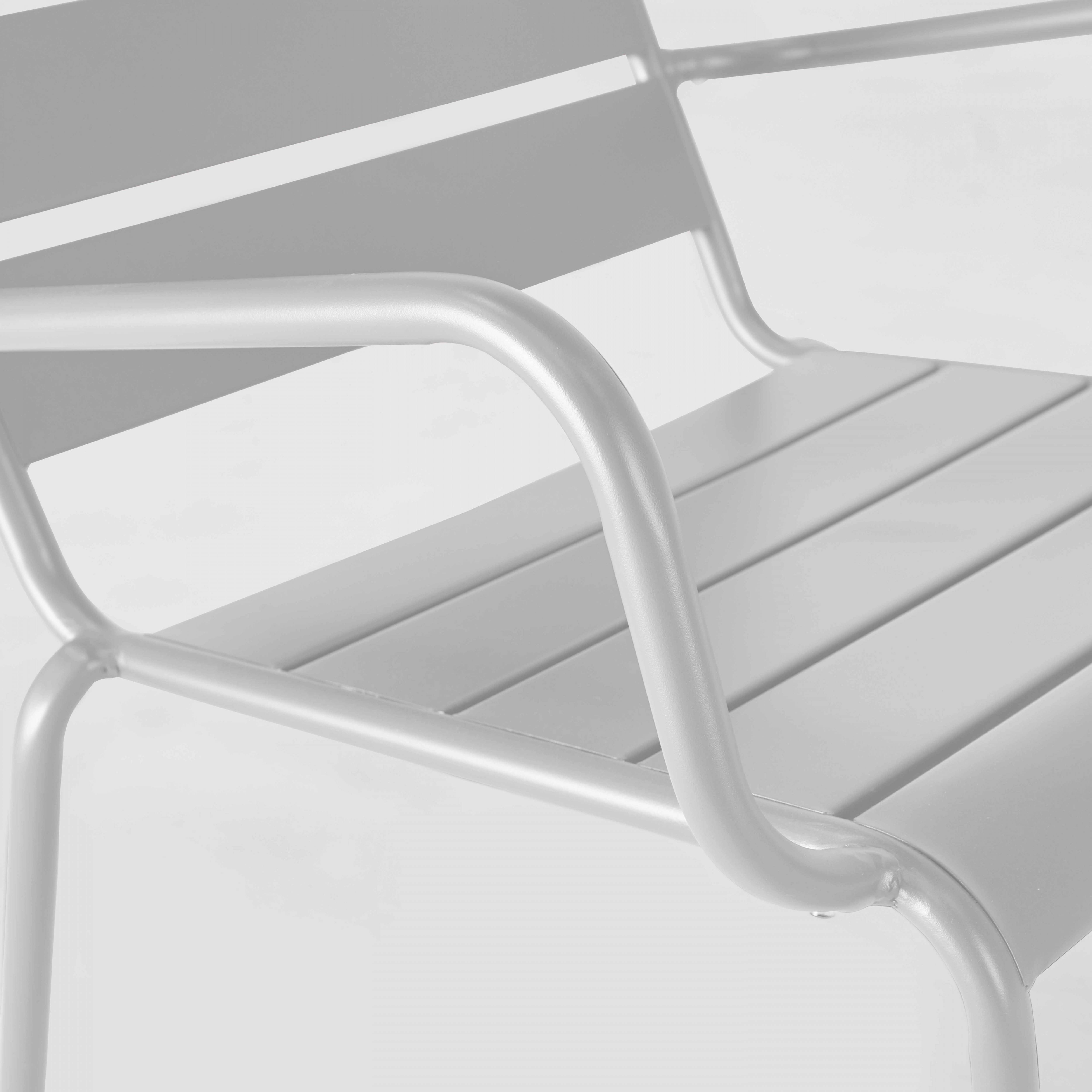 Oviala - Fauteuil de jardin bas relax acier blanc Palavas - Oviala - Image 6