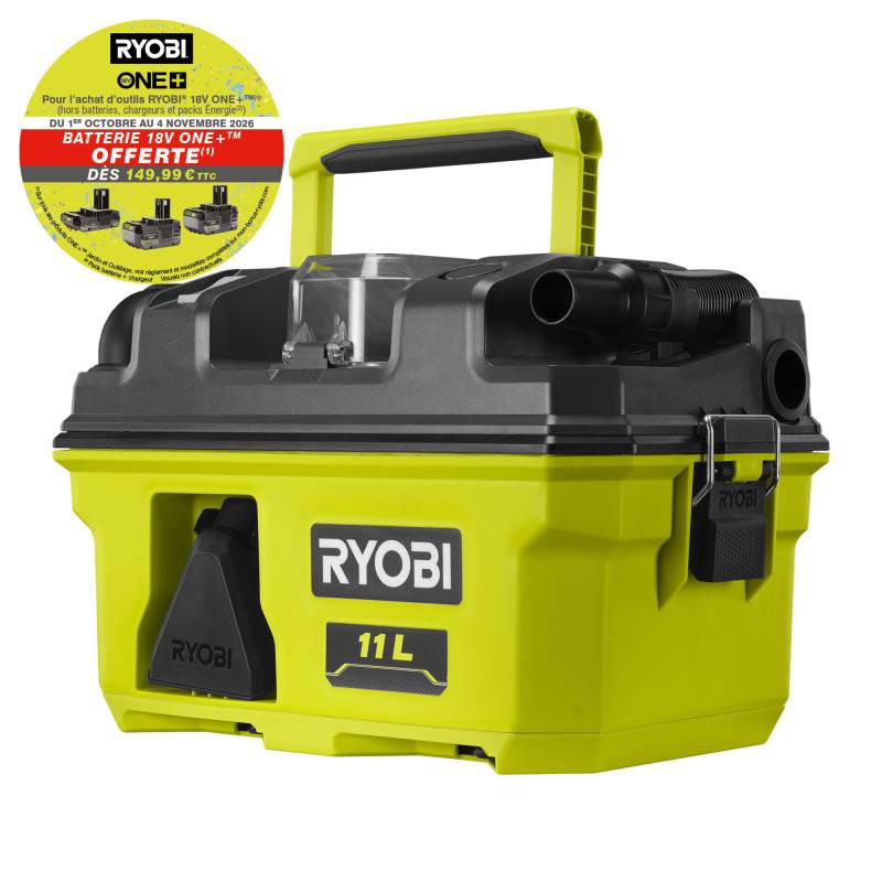 Ryobi - Aspirateur d'atelier RYOBI 18V One+ - 11L - Sans batterie ni chargeur - RV1811-0 - Image 2