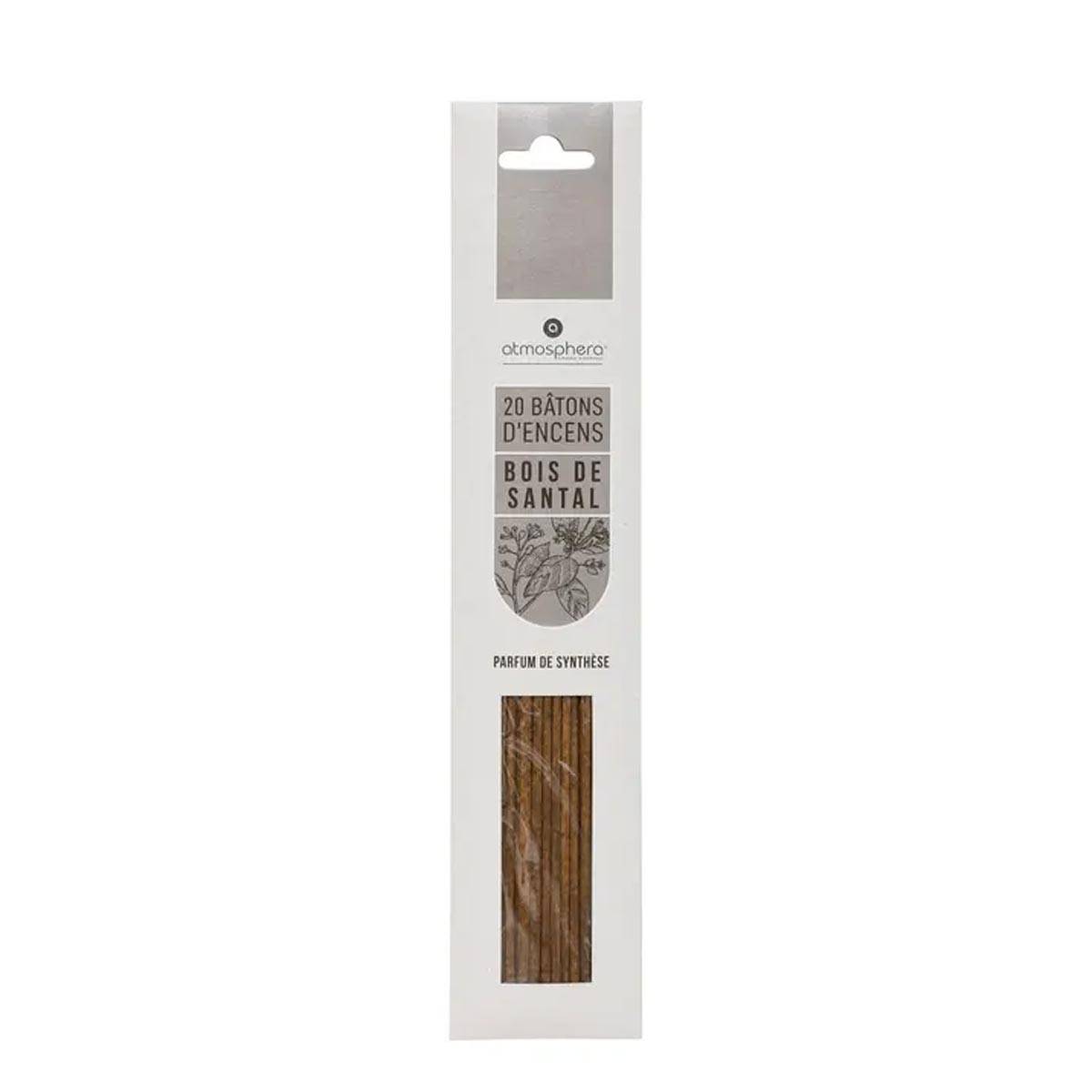 Lot de 20 Bâtons d'Encens 25cm Bois Santal - Image 1