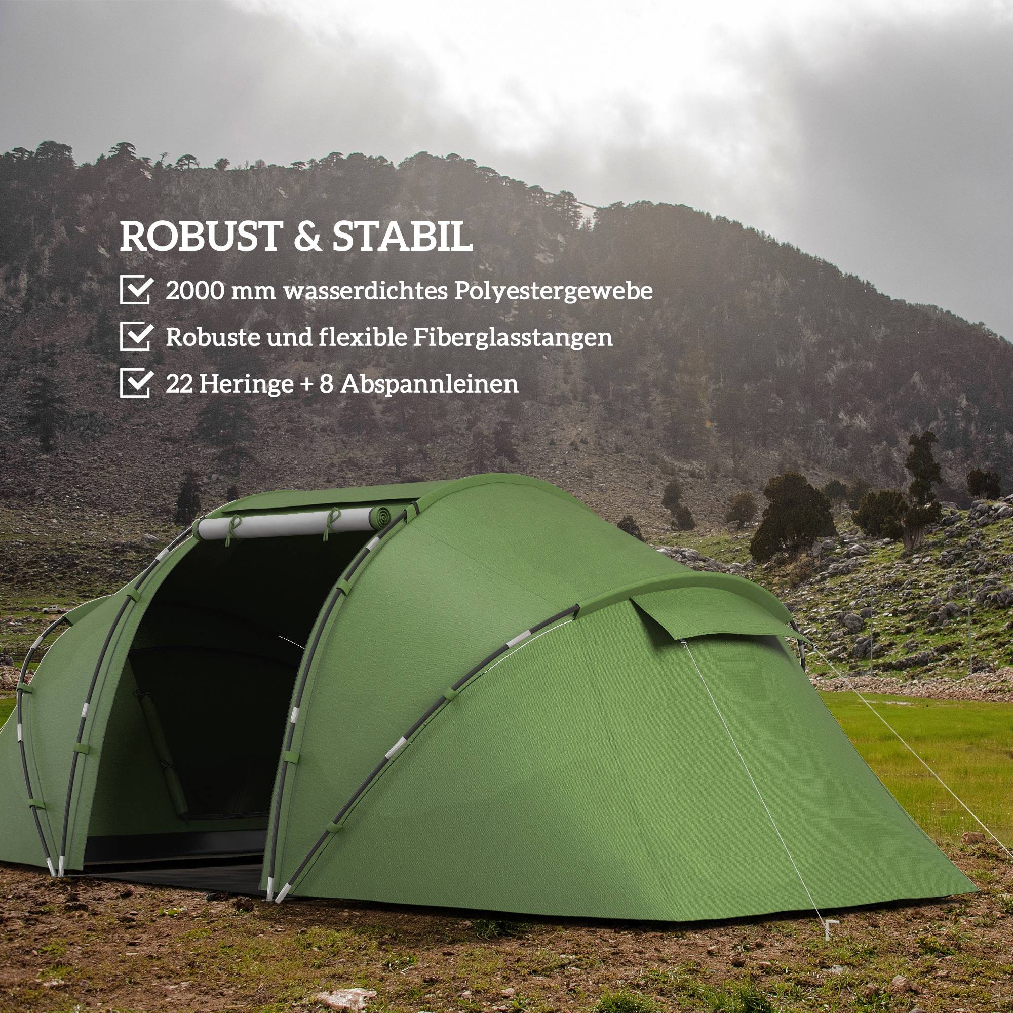 skandika wurfzelt trofors sleeper Kuppelzelt Korsika 9 Markise 8 Meter biker camping tent Color:Marine