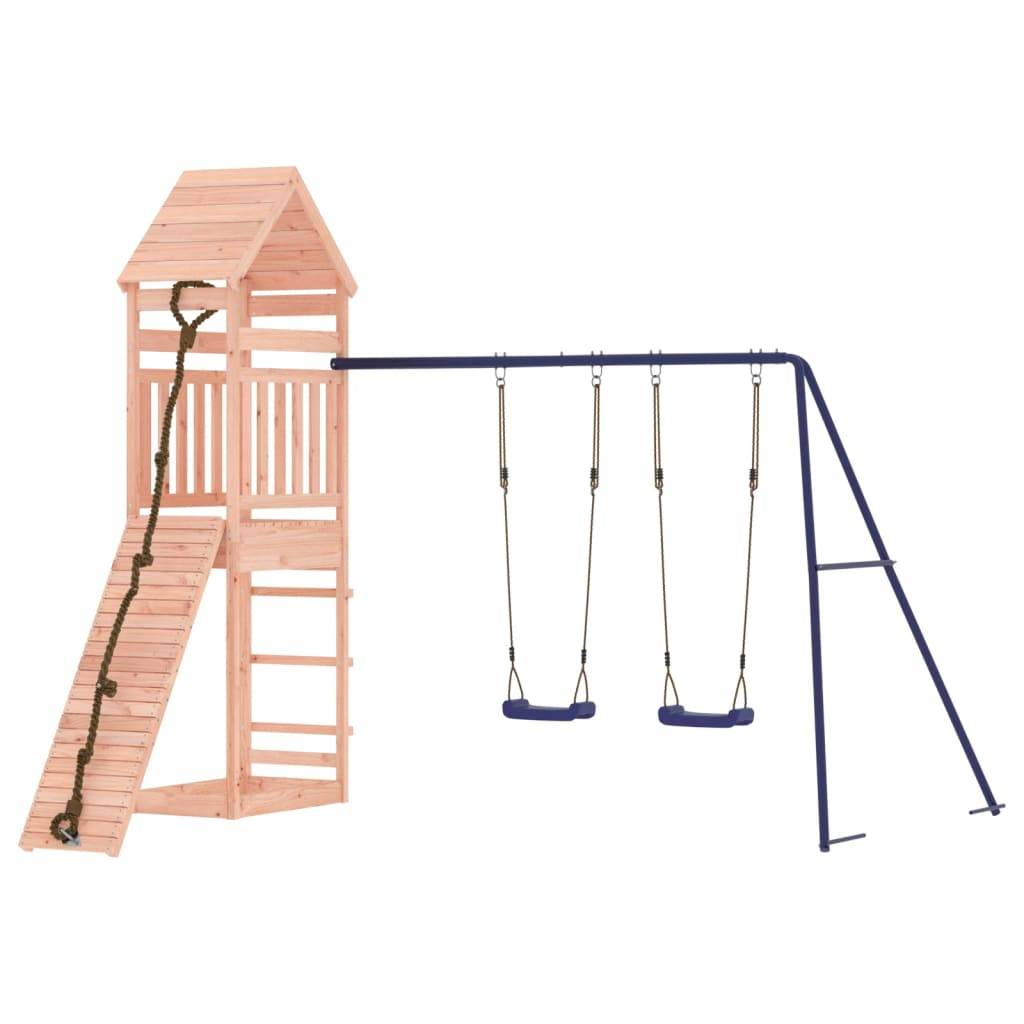 Helloshop26 - Aire de jeux d'extérieur balançoires toboggan portiques robuste jeux jardin 315 x 257 x 264 cm bois massif de douglas - Image 1