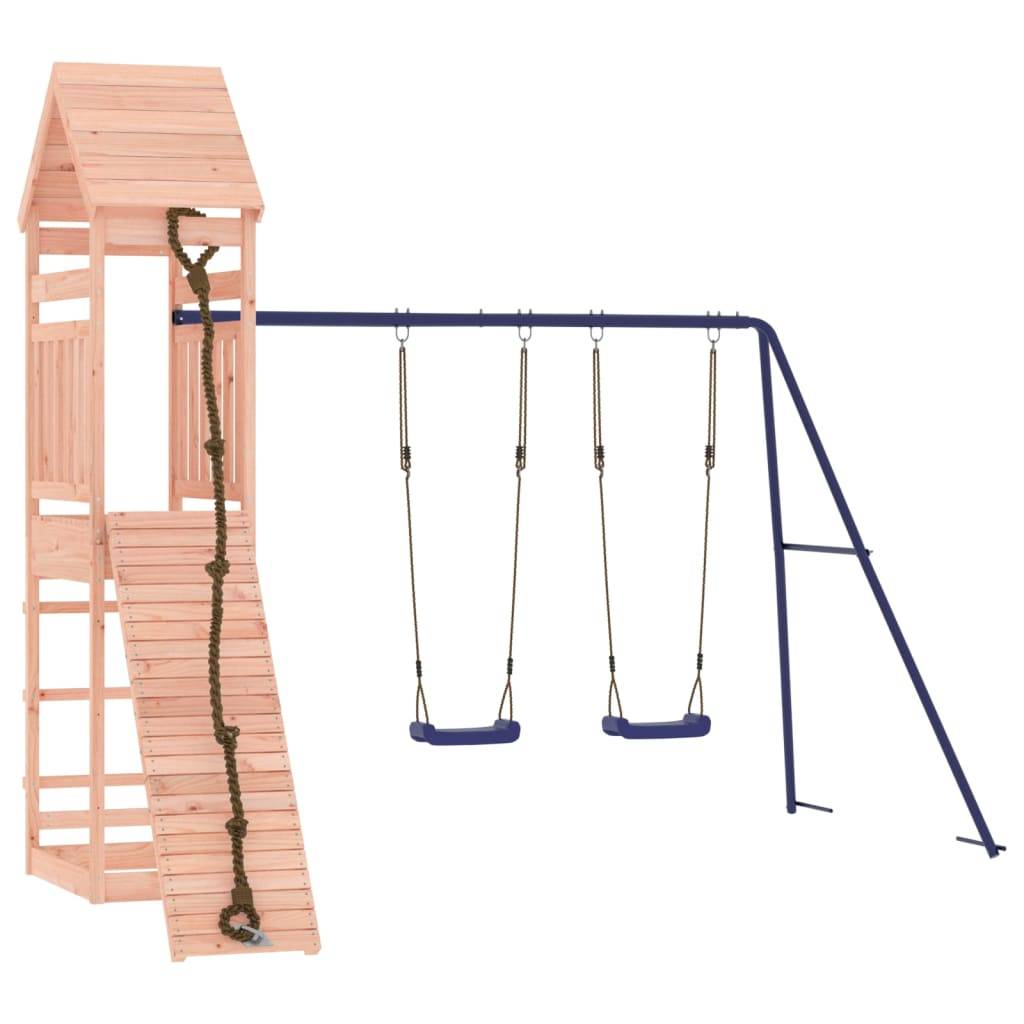 Helloshop26 - Aire de jeux d'extérieur balançoires toboggan portiques robuste jeux jardin 315 x 257 x 264 cm bois massif de douglas - Image 2