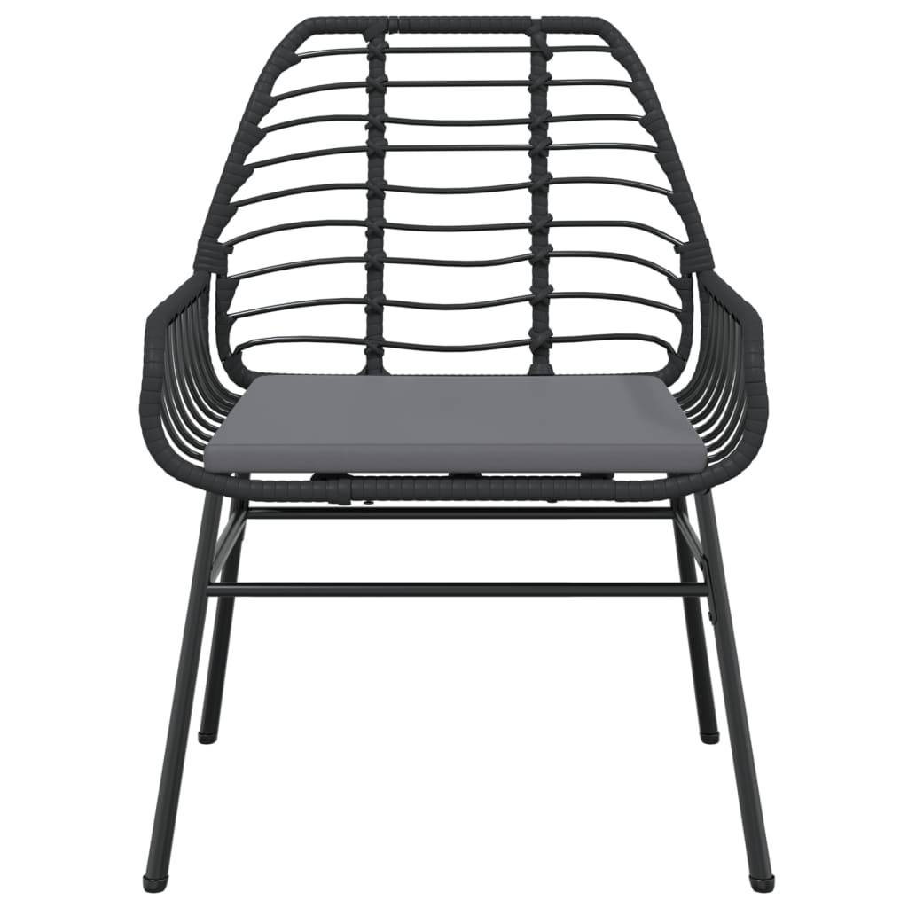 Lot de 2 Fauteuils Bas de Jardin Résine Tressée avec Coussins pour Terrasse Noir – ComfortXL Outdoor Living - Image 5