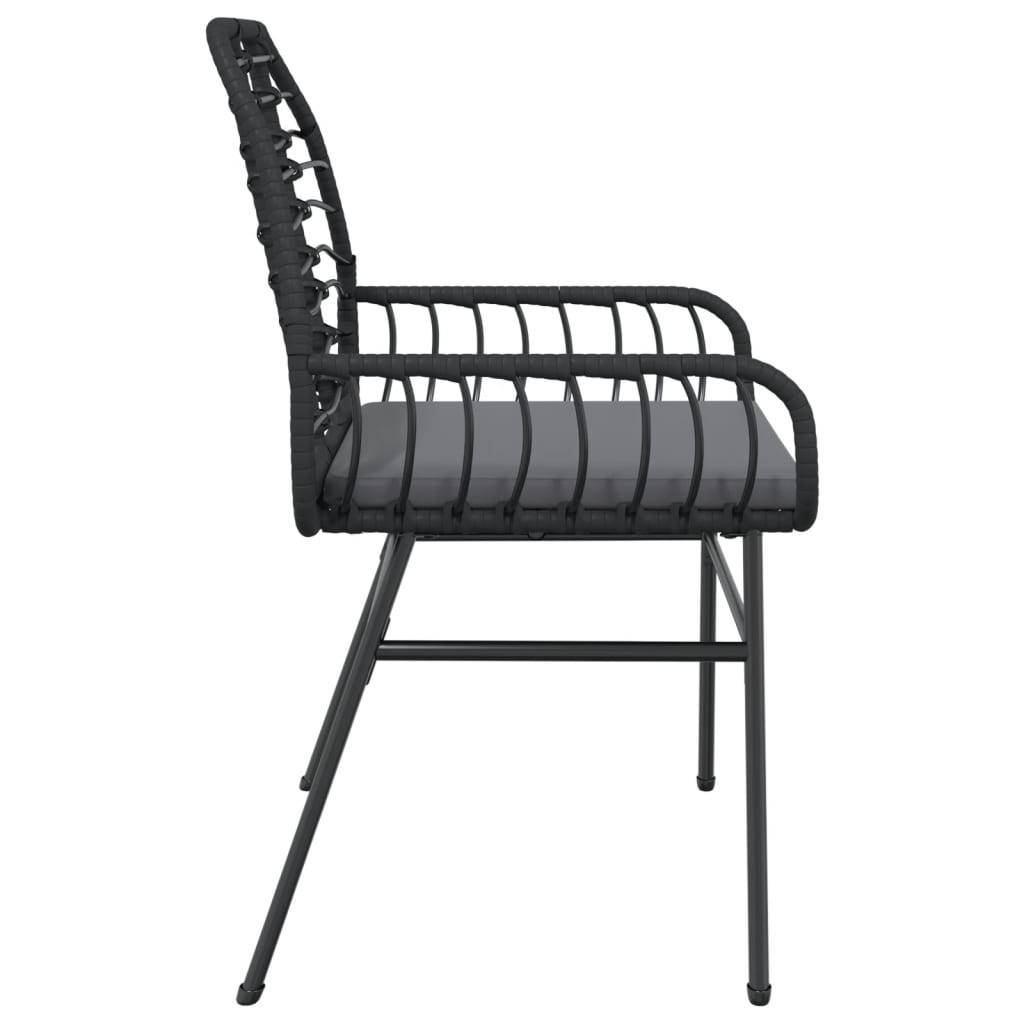 Lot de 2 Fauteuils Bas de Jardin Résine Tressée avec Coussins pour Terrasse Noir – ComfortXL Outdoor Living - Image 6