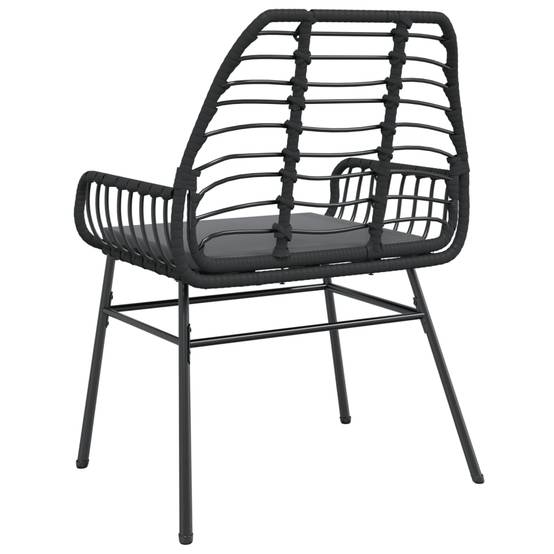 Lot de 2 Fauteuils Bas de Jardin Résine Tressée avec Coussins pour Terrasse Noir – ComfortXL Outdoor Living - Image 7