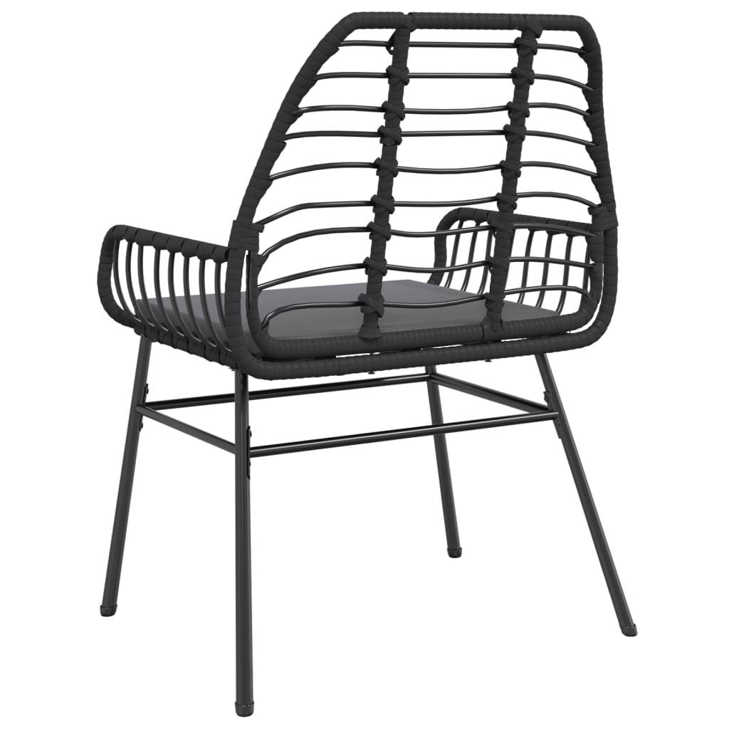 Lot de 2 Fauteuils Bas de Jardin Résine Tressée avec Coussins pour Terrasse Noir – ComfortXL Outdoor Living - Image 7