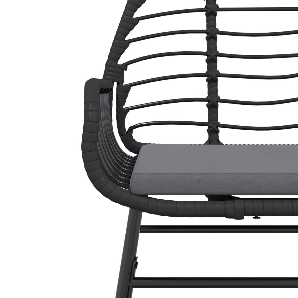 Lot de 2 Fauteuils Bas de Jardin Résine Tressée avec Coussins pour Terrasse Noir – ComfortXL Outdoor Living - Image 8