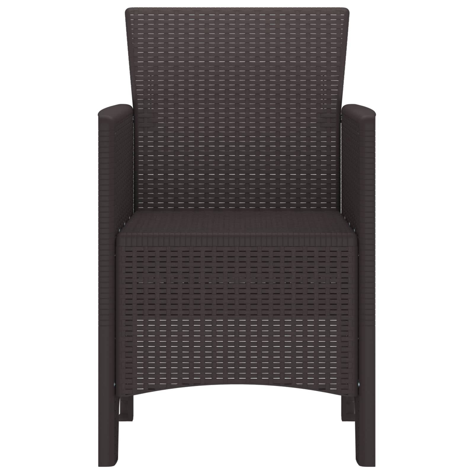 PANGIVO - Chaise de jardin polypropylène marron 53 x 49 x 85 cm, Poids :12.6kg - PANGIVO - Image 3