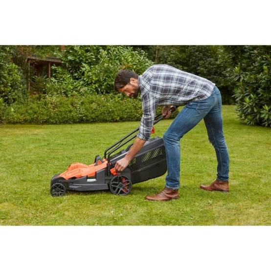 Black & Decker - Tondeuse électrique filaire 34 cm 1400 W, hauteur 20 à 70 mm, bac 40 L - BLACK + DECKER - Image 6