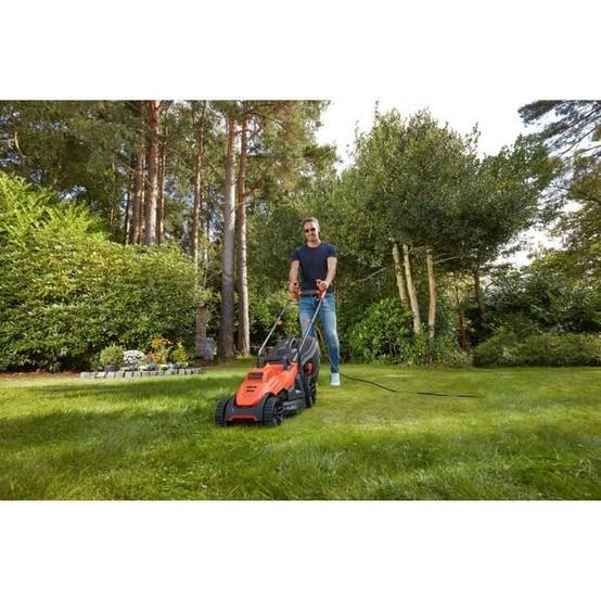 Black & Decker - Tondeuse électrique filaire 34 cm 1400 W, hauteur 20 à 70 mm, bac 40 L - BLACK + DECKER - Image 2
