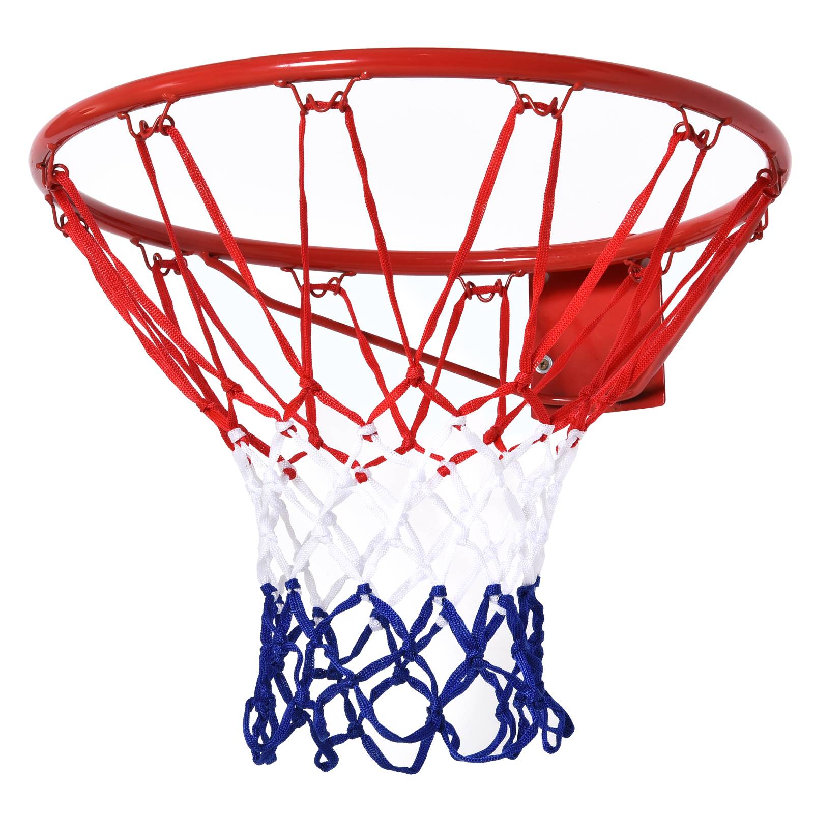ComfortXL - Panier de basket mural métal Ø46 cm rouge bleu blanc intérieur extérieur avec filet polypropylène résistant - Image 8