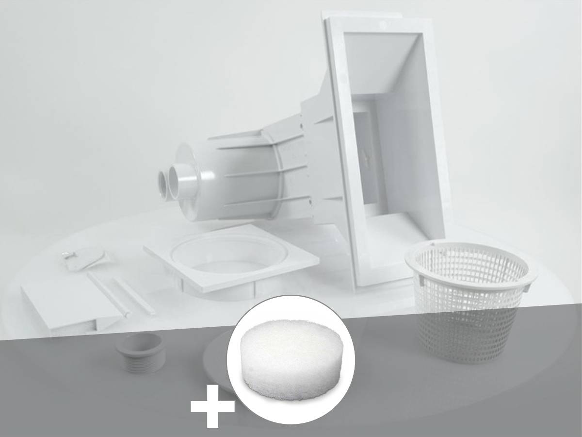 Hayward - Skimmer Hayward premium grande meurtrière (béton) + Filtre pour paniers de skimmer PureFlow
