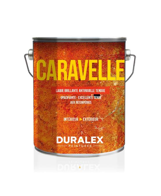 Duralex - Laque brillante antirouille de finition Caravelle noir 1L - DURALEX - 108100512