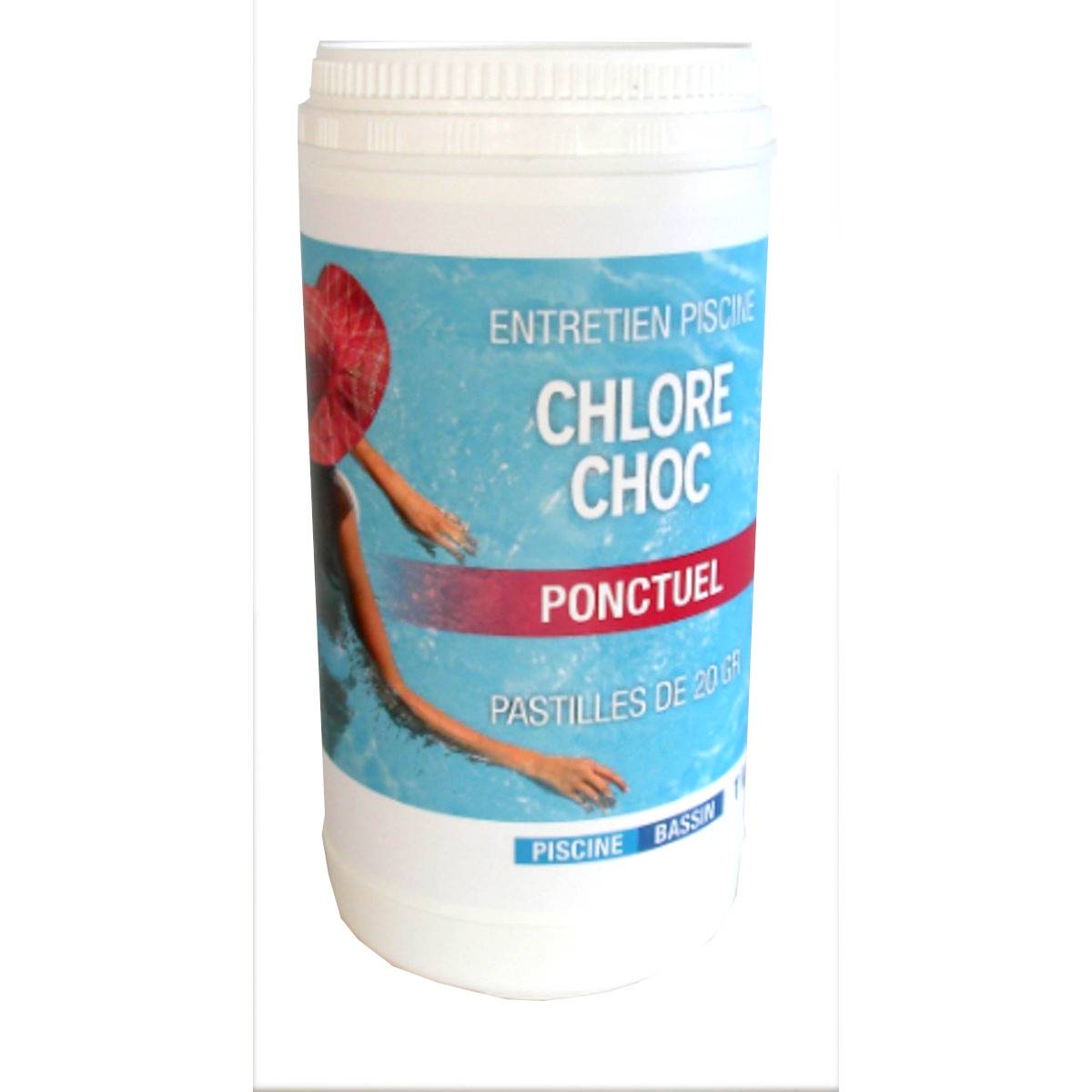 Chlore choc pastille 20g 1kg 35031BCM Nmp