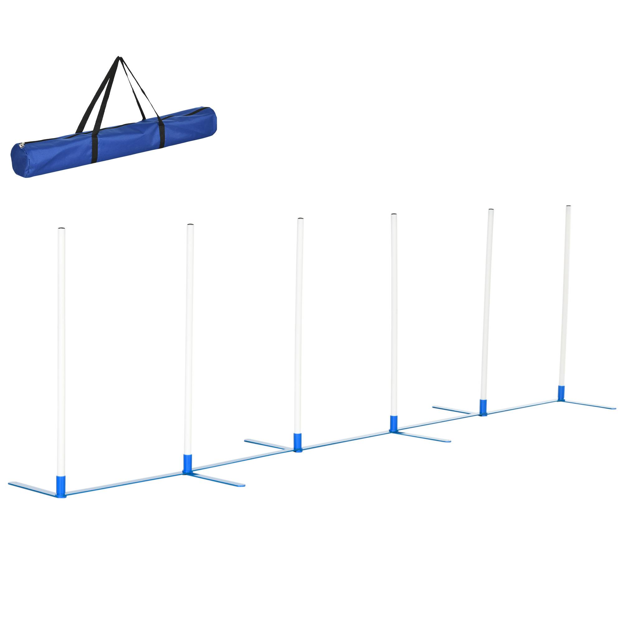 ComfortXL - Parcours agilité chien 6 pièces 305 x 60 x 94 cm slalom modulable pliable - ComfortXL Outdoor Living - Image 2