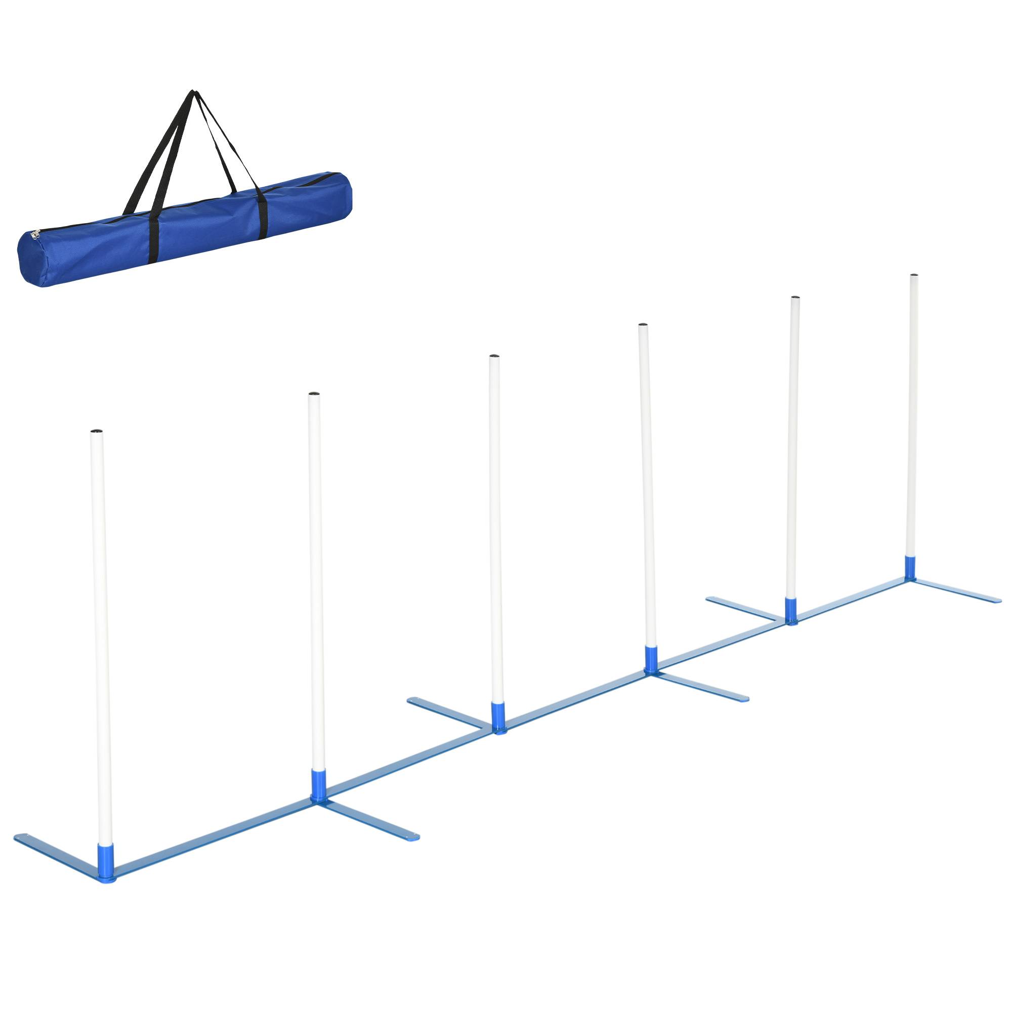 ComfortXL - Parcours agilité chien 6 pièces 305 x 60 x 94 cm slalom modulable pliable - ComfortXL Outdoor Living - Image 1