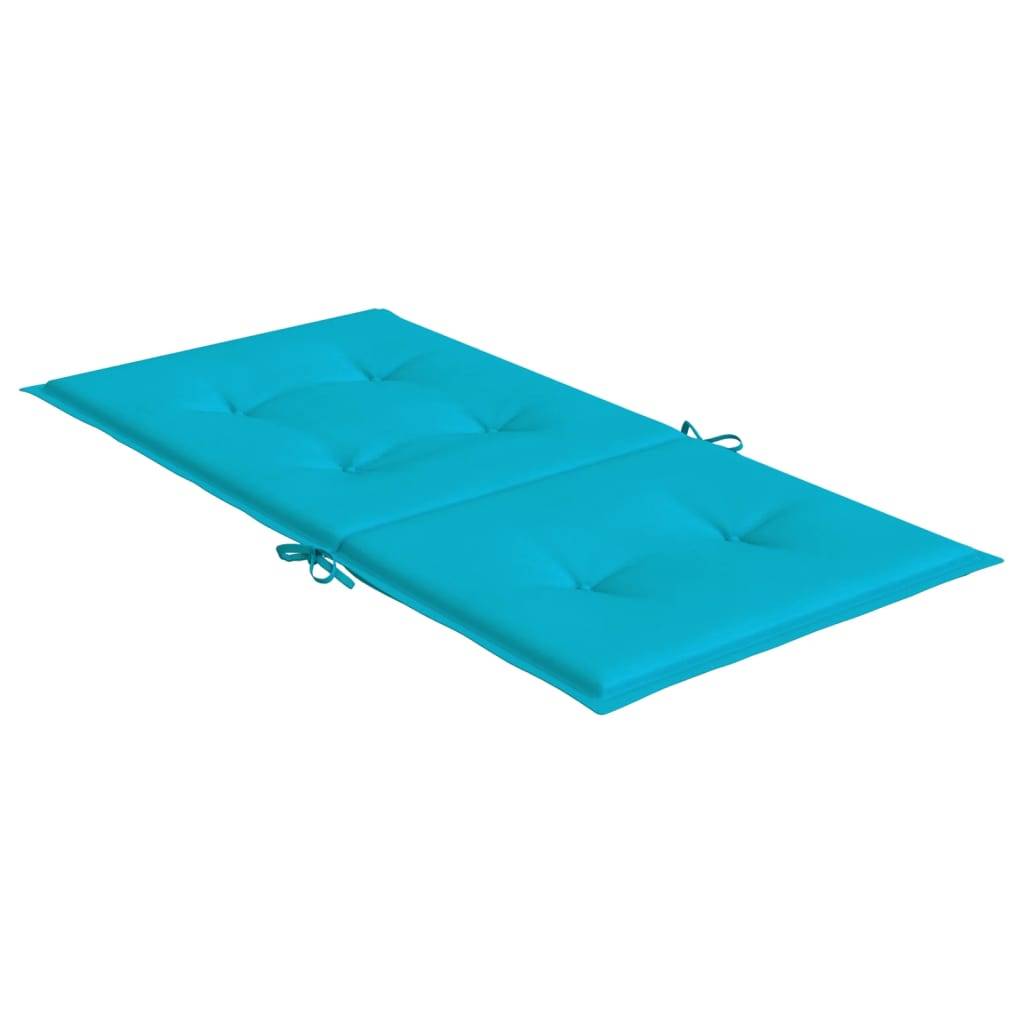Lot de 2 Coussins Chaise de Jardin Dossier Bas Polyester Imperméable pour Terrasse Turquoise 100x50cm – ComfortXL Outdoor Living - Image 5