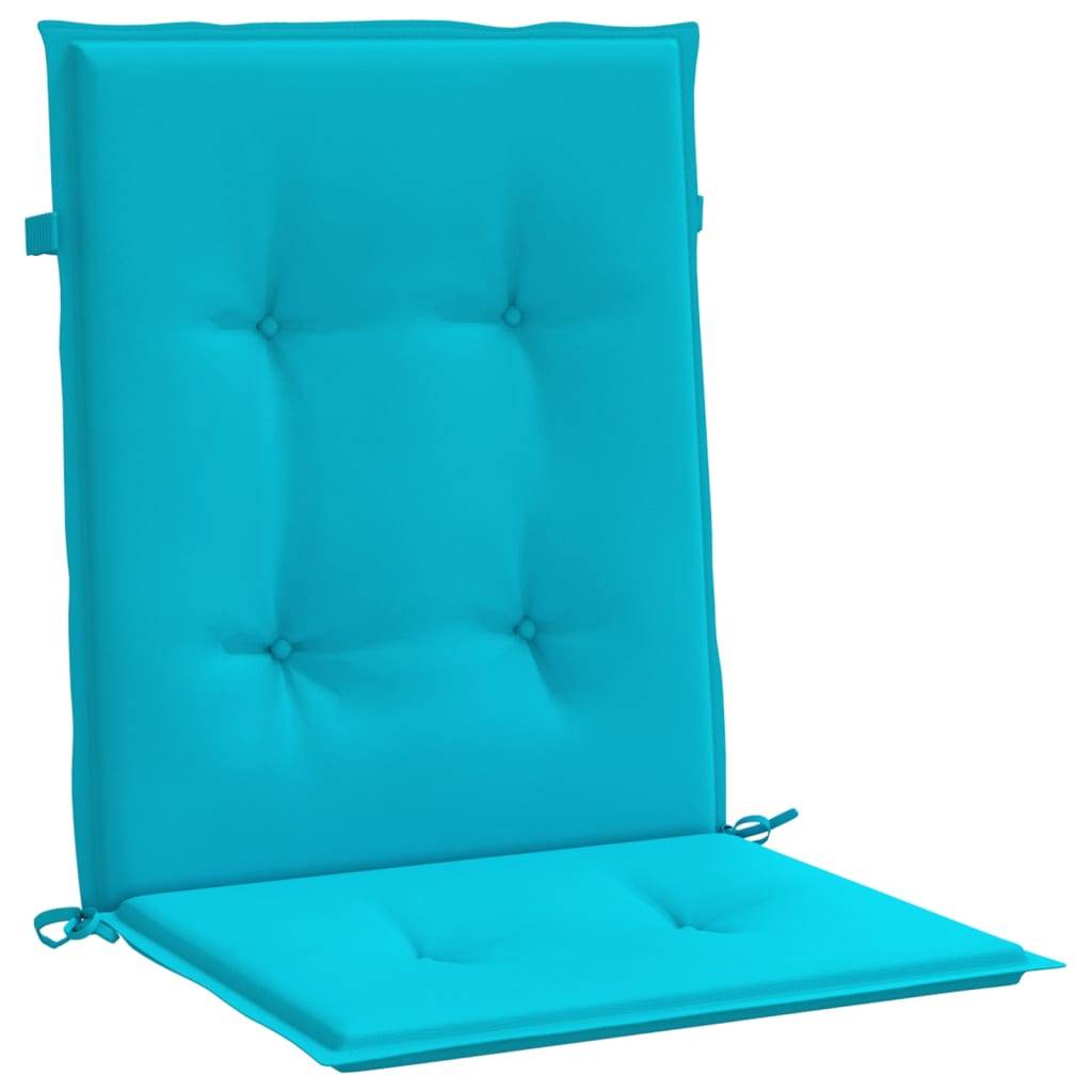 Lot de 2 Coussins Chaise de Jardin Dossier Bas Polyester Imperméable pour Terrasse Turquoise 100x50cm – ComfortXL Outdoor Living - Image 4