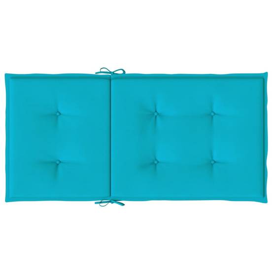 Lot de 2 Coussins Chaise de Jardin Dossier Bas Polyester Imperméable pour Terrasse Turquoise 100x50cm – ComfortXL Outdoor Living - Image 6