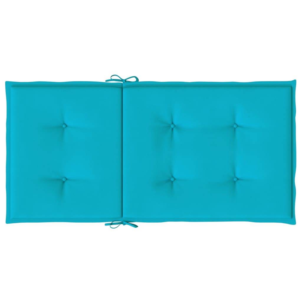 Lot de 2 Coussins Chaise de Jardin Dossier Bas Polyester Imperméable pour Terrasse Turquoise 100x50cm – ComfortXL Outdoor Living - Image 6