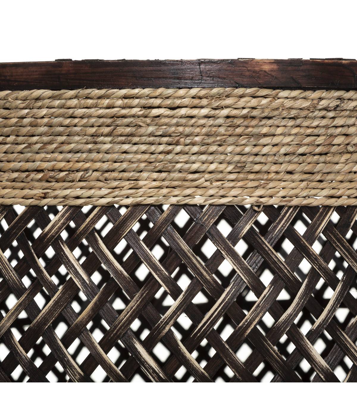 Atmosphera - Set de 3 Paniers de rangement Bruns en Bambou et Roseau - Image 2